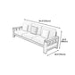 Craftsman Recessed Arm Sofa with Pillows 33.46" for Living Room
