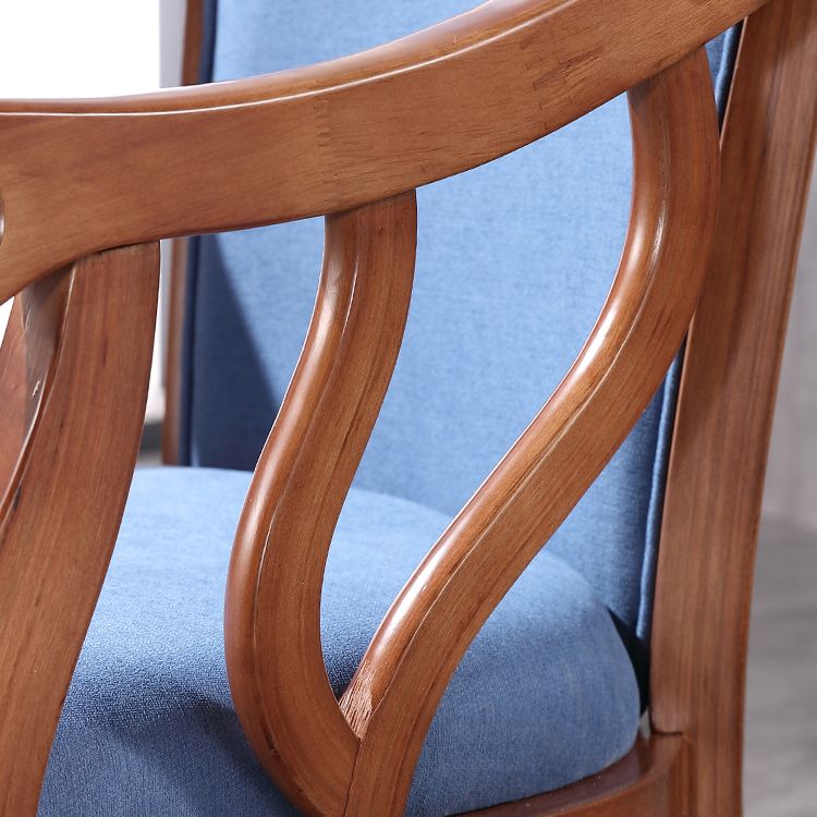 Traditional Wood Dining Arm Chair Linen Fabric Dining Chair for Restaurant Use Clearhalo ' kitchen&dining_furn' 'Dining Chairs' 'Dining Tables & Seating' 'dining_chair' 'furn' 'furn_dining_chair' 'Furniture' 'furniture_dining_chair' 'Kitchen & Dining Furniture' 'kitchen' 1200x1200_d3eaee4b-1f7b-4bc3-840e-20a963a51695