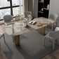 Modern Dining Sintered Stone Table Dining Rectangle Table with Metal Legs for Home Use Clearhalo 'Dining Tables & Seating' 'Dining Tables' 'dining_table' 'furn' 'furn_dining_table' 'Furniture' 'Kitchen & Dining Furniture' 1200x1200_d3eb4e5c-f5ce-441a-acbd-a1d7eef5a616