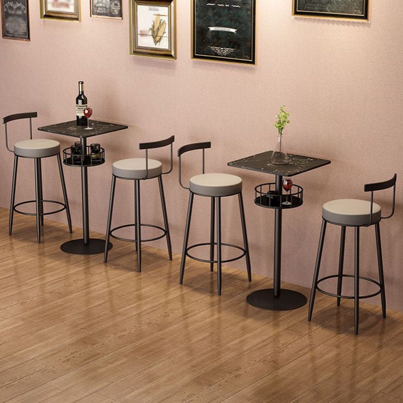Glam Style Marble Bar Table 42-inch Height Metal Base Bistro Table Clearhalo 'Bar Furniture' 'Bar Tables' 'bar_tables' 'furn' 'furn_bar_tables' 'Furniture' 'furniture_bar_tables' 'Kitchen & Dining Furniture' 'kitchen&dining_furn' 'kitchen' 1200x1200_d3ebe80c-124e-4e4e-8092-e95230d90ab3