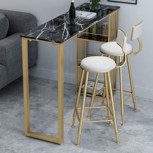 Nordic Glam Stone Bar Counter Table Metal Bar Counter Table for Home Clearhalo 'Bar Furniture' 'Bar Tables' 'bar_tables' 'furn' 'furn_bar_tables' 'Furniture' 'Kitchen & Dining Furniture' 1200x1200_d3ede5bd-7d74-4a63-89a7-1f30c23049aa