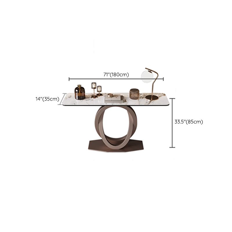 Modern Console Table Stone Abstract Base Accent Table , 33.46" Tall Clearhalo 'Console Tables' 'console_tables' 'Entry & Mudroom Furniture' 'furn' 'furn_console_tables' 'Furniture' 1200x1200_d3ee236d-bb34-4c44-925c-7d614a0c5a02