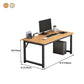 28.7 "H Desk di scrittura contemporanea rettangolare in legno da ufficio