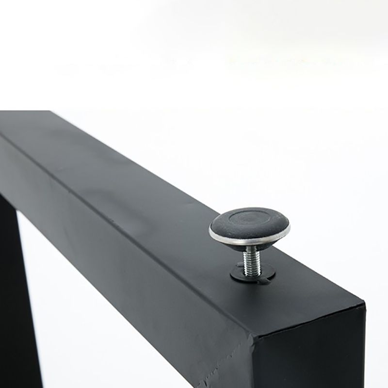 Scrivania per ufficio in legno di pino industriale scrivania rettangolare marrone con cavalletto in metallo