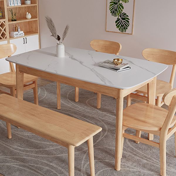 Minimalist Rectangle Shape Kitchen Dining Table Sintered Stone Top Dining Table with 4 Legs Base Clearhalo ' dining_table' 'Dining Tables & Seating' 'Dining Tables' 'furn' 'furn_dining_table' 'Furniture' 'furniture_dining_table' 'Kitchen & Dining Furniture' 'kitchen&dining_furn' 'kitchen' 'kitchen_dining_table' 1200x1200_d3f0903a-09ff-496c-a2d5-42b57c1a988a