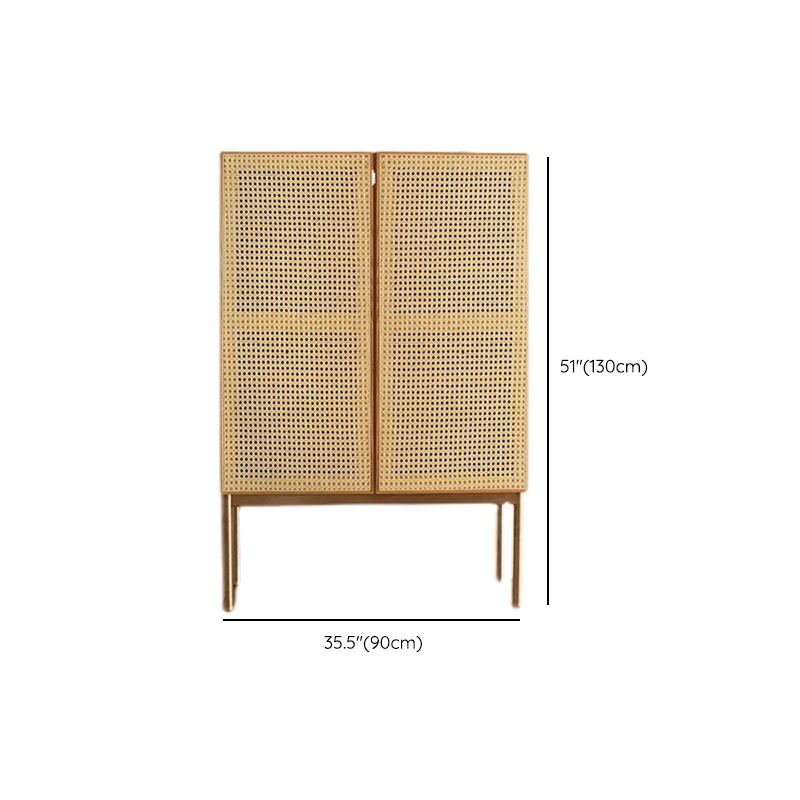 35.43" Long Accent Cabinet Solid Wood Cabinet in Natural with Shelves Clearhalo 'Cabinets & Chests' 'cabinets_chests' 'furn' 'furn_cabinets_chests' 'Furniture' 'Living Room Furniture' 1200x1200_d3f0c88b-7c10-4ba9-ab8d-6e39ec34b507