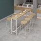 Tavolo da bar per top in legno finitura naturale industriale in metallo bianco tavolo da bistrot