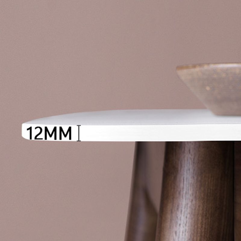 Tavolo da pranzo rettangolo bianco top-secolo moderno tavolo da base di cavalletto in stile moderno