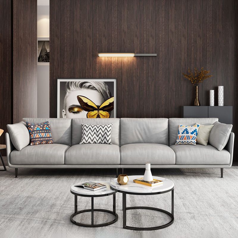 Sofá estándar resistente al sofá de cuero de cuero sintético para la sala de estar para sala de estar