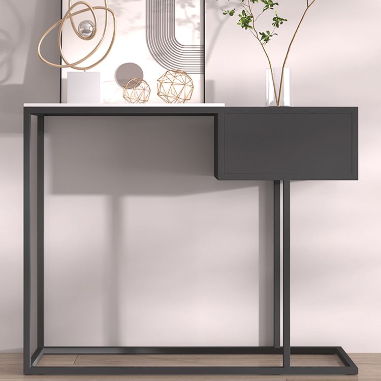 12 inch Wide Modern Accent Table Rectangle Shape Console Table for Hall