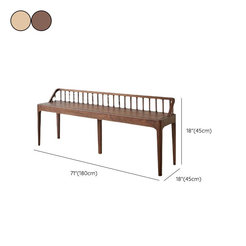 Panca in legno di cenere contemporanea panca da sedile interno con 4 gambe