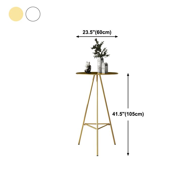 Industrial Round Indoor Bar Dining Table Iron Tripod Pedestal Bistro Table with Footrest Clearhalo 'Bar Furniture' 'Bar Tables' 'bar_tables' 'furn' 'furn_bar_tables' 'Furniture' 'furniture_bar_tables' 'Kitchen & Dining Furniture' 'kitchen&dining_furn' 'kitchen' 1200x1200_d3f57cee-3412-405a-86cd-9a364d912121