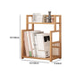 Contemporary Bamboo Bookcase 9-inch Wide Home Standard Bookshelf