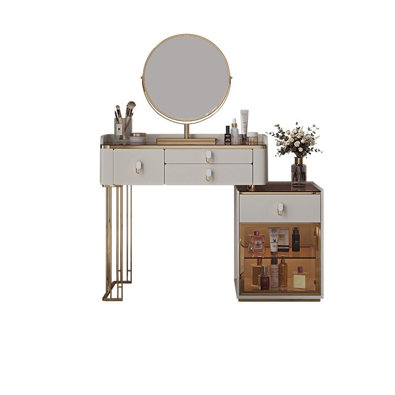 Vanity Mirroring Dolding sgabelli set di vetro Topt Makeup Vanity