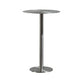 Table de salle à manger ronde en acier inoxydable, table de bar sur pied extérieur-intérieur