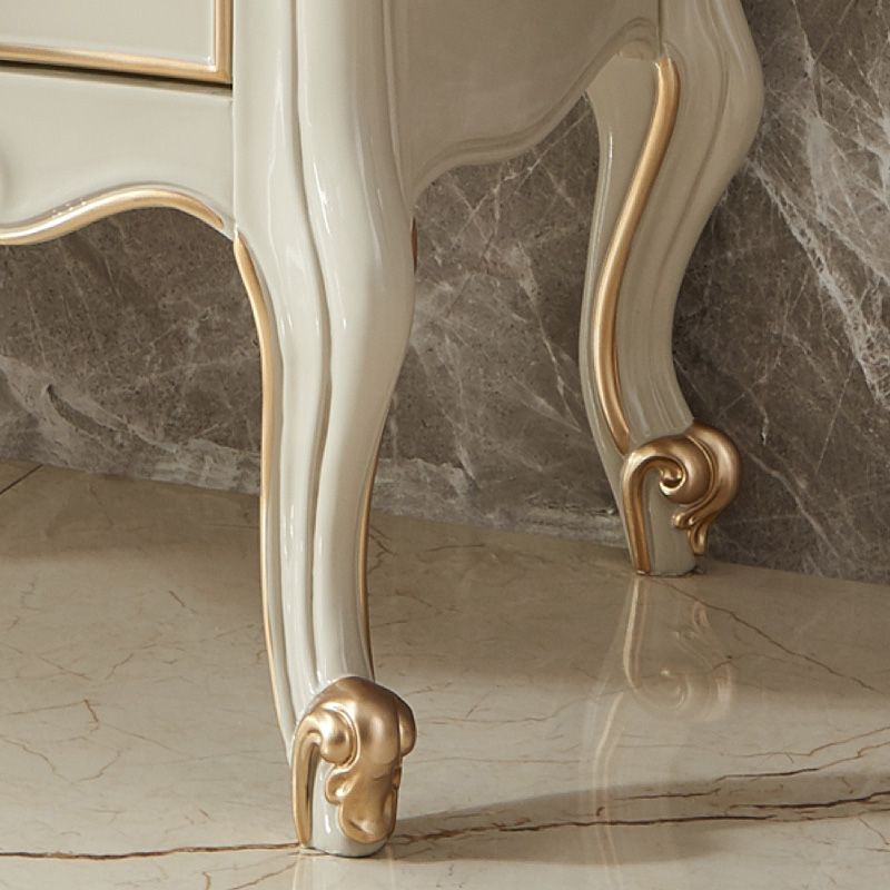 Classal tocador glam -tosser de almacenamiento de madera con 5 cajones