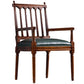 Traditional Study Room Leather Arm Chair Walnut Slat Back Dining Chair Clearhalo ' kitchen&dining_furn' 'Dining Chairs' 'Dining Tables & Seating' 'dining_chair' 'furn' 'furn_dining_chair' 'Furniture' 'furniture_dining_chair' 'Kitchen & Dining Furniture' 'kitchen' 1200x1200_d3f8b911-64a7-4651-b329-8a0caca580e1