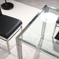 Contemporary Style Tempered Glass Top Dining Table 4 Legs Table for Dining Room Clearhalo ' dining_table' 'Dining Tables & Seating' 'Dining Tables' 'furn' 'furn_dining_table' 'Furniture' 'furniture_dining_table' 'Kitchen & Dining Furniture' 'kitchen&dining_furn' 'kitchen' 'kitchen_dining_table' 1200x1200_d3f8e8e6-5aed-420f-9039-c0833d81aadf
