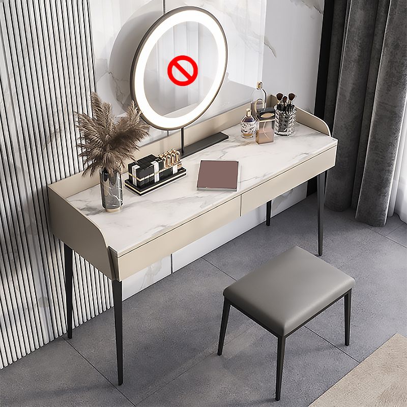 Camera da letto Make-Up Vanity Desk 31.5 "/39.37" /47.24 "W, finitura nera/kaki