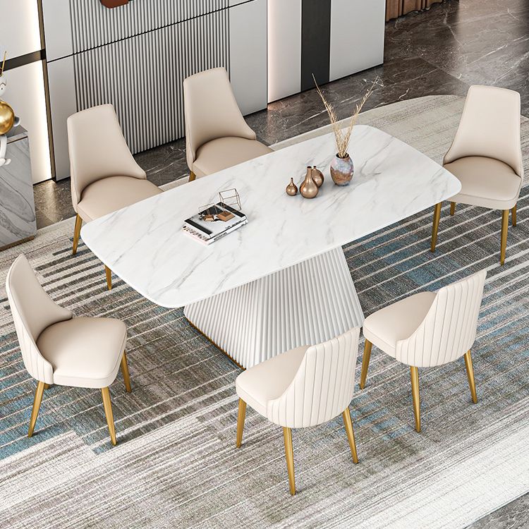 Glam 1/2/5/7 Pieces Dining Room Set with Leather Chairs Dining Furniture for Home Use Clearhalo 'Dining Room Sets' 'Dining Tables & Seating' 'dining_room_set' 'furn' 'furn_dining_room_set' 'Furniture' 'furniture_dining_room_set' 'Kitchen & Dining Furniture' 'kitchen&dining_furn' 'kitchen' 1200x1200_d3fa8ca4-1d53-438a-8f84-c85c99356803