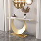 Tavolino console in pietra glam tavolo da divano console mezza luna per hall