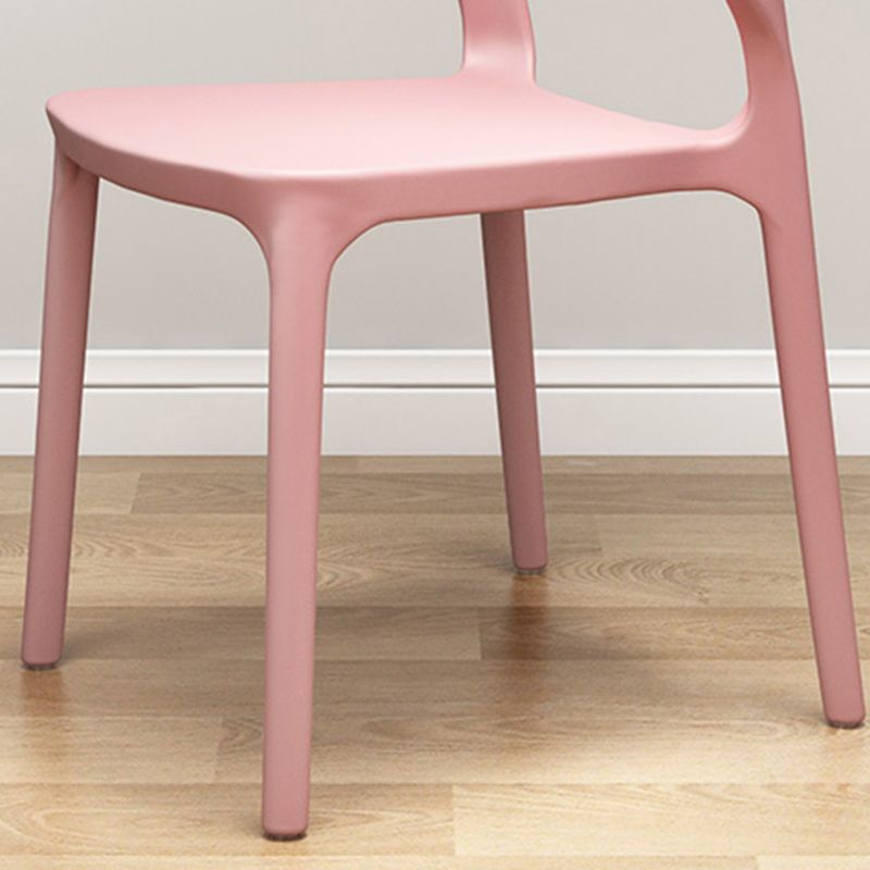 Silla de plástico moderna abierta silla de comedor interior para comedor para comedor