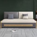 Estilo moderno 33.46 "Sofá ancho de sofá Faux Cuero sofá con almacenamiento