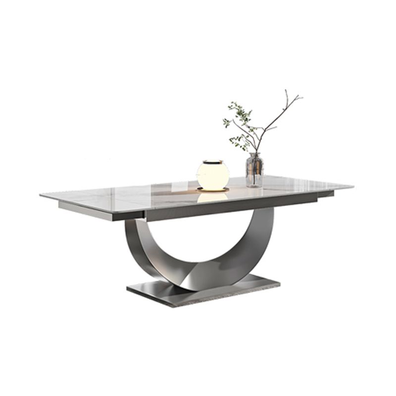 Designer Style 1/4/5/7 Pieces Dining Set Sintered Stone Table with Leather Chairs Clearhalo 'Dining Room Sets' 'Dining Tables & Seating' 'dining_room_set' 'furn' 'furn_dining_room_set' 'Furniture' 'furniture_dining_room_set' 'Kitchen & Dining Furniture' 'kitchen&dining_furn' 'kitchen' 1200x1200_d3fea672-a9fc-4b21-af9b-630d65817b41