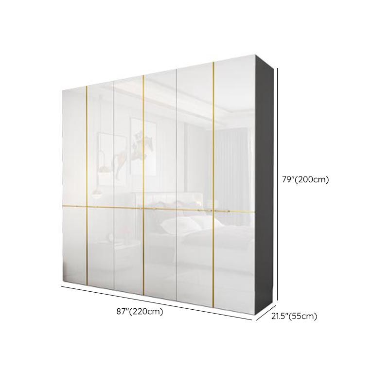 Armoire armoire de garde-robe moderne avec rail de vêtements