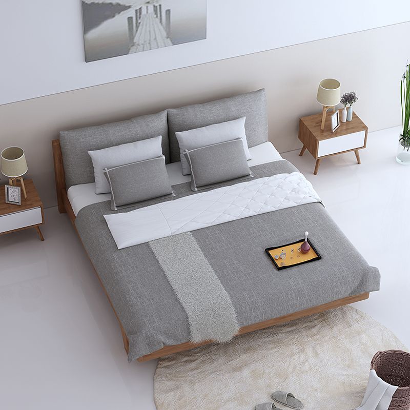 Contemporary Wood Panel Standard Bed with Rectangular Headboard Clearhalo 'Bedroom Furniture' 'Beds' 'furn' 'furn_beds' 'Furniture' 1200x1200_d4015890-ad6b-43ae-a07b-b071217918c1