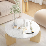 Modern Coffee Table Wooden 3 Legs Cocktail Table for Living Room Clearhalo 'Coffee & Accent Tables' 'Coffee Tables' 'coffee_tables' 'Furniture' 'furniture_coffee_tables' 'Living Room Furniture' 1200x1200_d40243ff-7375-48ee-abdd-4b1e26b574a9