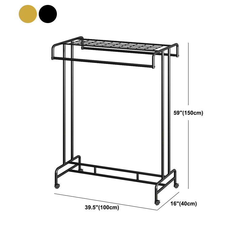 Industriële stijl kapsel rek metallic vrijstaand cut -rack met universeel wiel