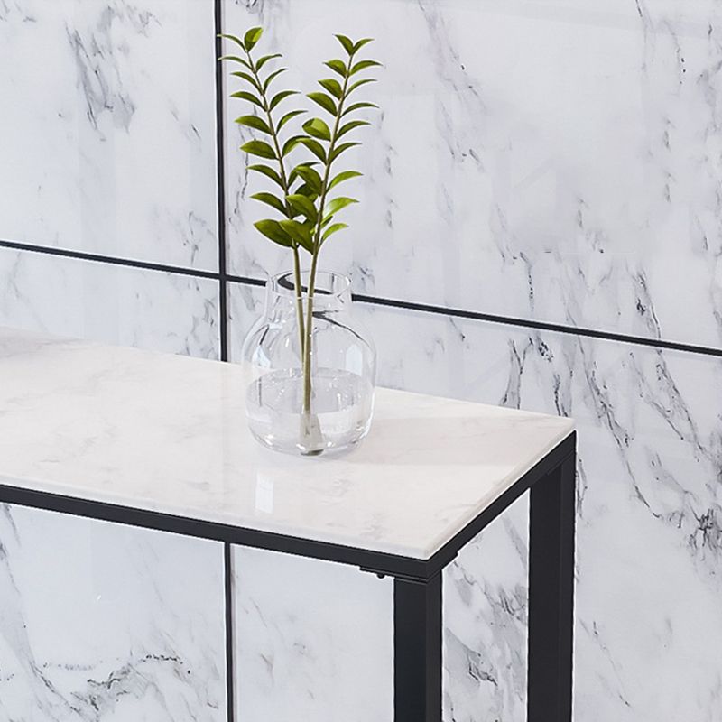 Modern Bar-height Table White Faux Marble Top Bistro Pub Table Clearhalo 'Bar Furniture' 'Bar Tables' 'bar_tables' 'furn' 'furn_bar_tables' 'Furniture' 'Kitchen & Dining Furniture' 1200x1200_d402804a-7901-4bcf-a7a7-a55934aec26a