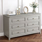 Contemporary Rubberwood Storage Cabinet with Drawers in Gray Clearhalo 'Cabinets & Chests' 'cabinets_chests' 'furn' 'furn_cabinets_chests' 'Furniture' 'Living Room Furniture' 1200x1200_d4040cb4-885e-4696-a219-16b9feeec93c