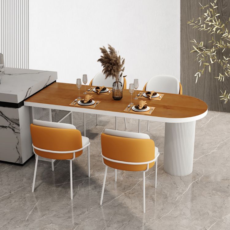 Modern Style Dining Table Solid Wood Double Pedestal Dining Table for kitchen Clearhalo ' dining_table' 'Dining Tables & Seating' 'Dining Tables' 'furn' 'furn_dining_table' 'Furniture' 'furniture_dining_table' 'Kitchen & Dining Furniture' 'kitchen&dining_furn' 'kitchen' 'kitchen_dining_table' 1200x1200_d4044a61-6465-4104-973f-d3f429c2552e