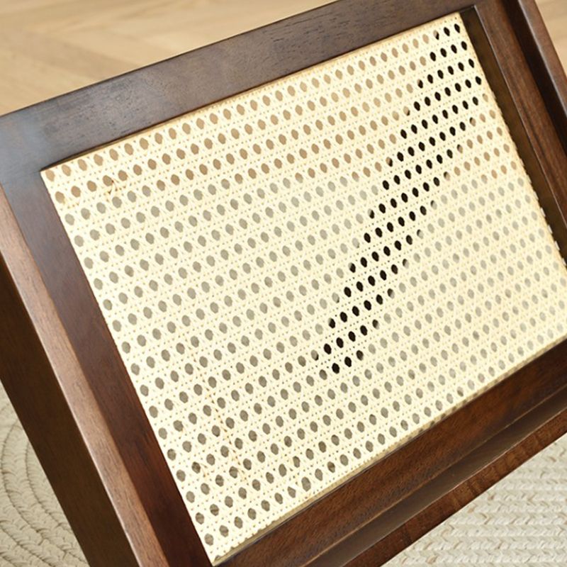 Tavolino laterale di accento rettangolare modernistico e laterale in legno e vetro