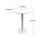 White Modern Style Round Table in Metal Milk Tea Shop Bar Table Clearhalo 'Bar Furniture' 'Bar Tables' 'bar_tables' 'furn' 'furn_bar_tables' 'Furniture' 'furniture_bar_tables' 'Kitchen & Dining Furniture' 1200x1200_d4057f21-2753-4692-ab21-282d3a77f1e9
