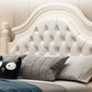 Solid Wood and Headboard Standard Bed Arched Bed with Custom Gold Legs