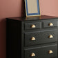 Contemporary Accent Chest with Drawers and Straight Legs in Oak