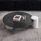 Mesa de cóctel de café con tapa de vidrio Mesa auxiliar o de café abstracta