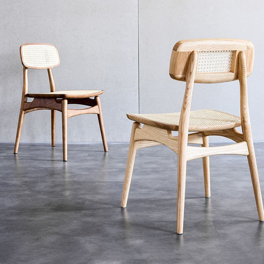 Silla de comedor sin brazo sin espalda de madera maciza contemporánea para el hogar