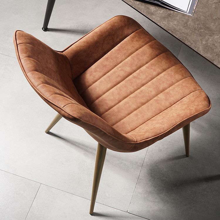 Metal Scandinavian Style Dining Chair Dining Room Armless Parsons Chair Clearhalo ' kitchen&dining_furn' 'Dining Chairs' 'Dining Tables & Seating' 'dining_chair' 'furn' 'furn_dining_chair' 'Furniture' 'furniture_dining_chair' 'Kitchen & Dining Furniture' 'kitchen' 1200x1200_d40a56fa-b272-4e34-92d1-e5a0b39e93e9