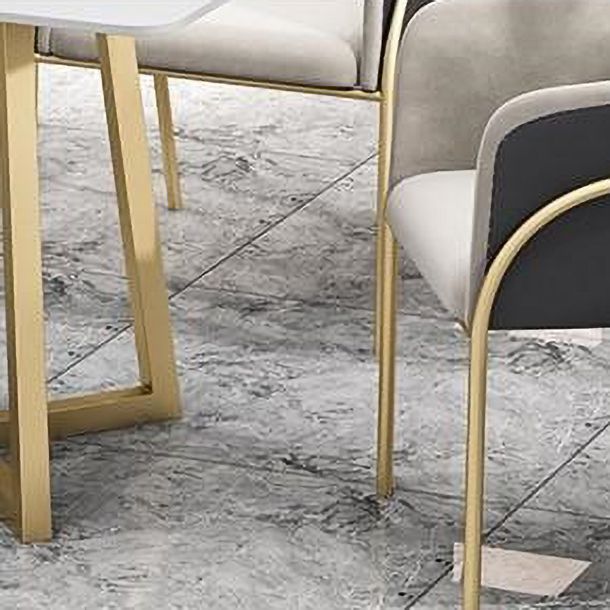 1/2/5/7 Pcs Metal Glam Style Dining Room Set with Rectangle Table Dinette Set Clearhalo 'Dining Room Sets' 'Dining Tables & Seating' 'dining_room_set' 'furn' 'furn_dining_room_set' 'Furniture' 'furniture_dining_room_set' 'Kitchen & Dining Furniture' 'kitchen&dining_furn' 'kitchen' 1200x1200_d40a822f-2840-407a-81ba-2b31d18c3e51