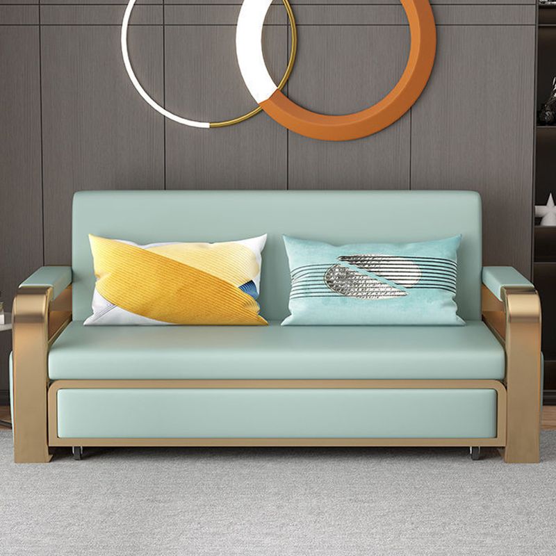 Contemporary Square Arm Removable Sofa Bed Metal Frame Sofa with Storage for Apartment Clearhalo 'Furniture' 'furniture_sofas' 'Living Room Furniture' 'Sofa' 'sofas' 1200x1200_d40b0db2-3f53-4436-9fa4-2d331053deb6
