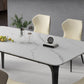 Rectangle Shape Industrial Dining Table Fixed Table with Sintered Stone Clearhalo 'Dining Tables & Seating' 'Dining Tables' 'dining_table' 'furn' 'furn_dining_table' 'Furniture' 'furniture_dining_table' 'Kitchen & Dining Furniture' 'kitchen' 'kitchen_dining_table' 1200x1200_d40b9bb1-46e5-4a1c-a22c-6cd92e956c96