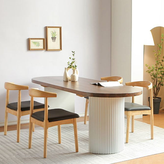 Mesa de comedor de estilo contemporáneo mesa de comedor de madera maciza para cocina en casa