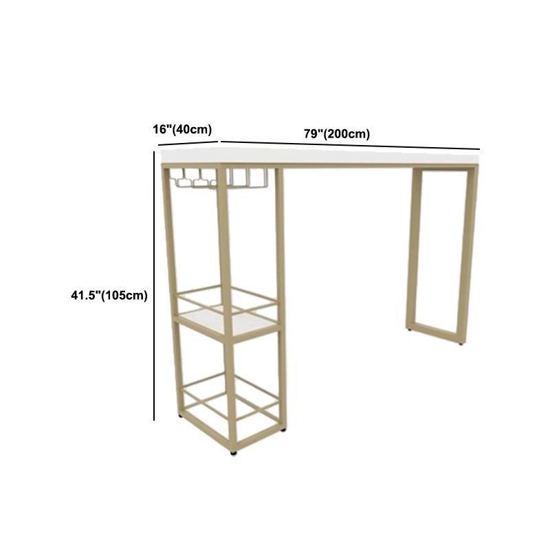 Glam 1/3 Pieces Bar Table Set Rectangle Stone Counter Table with Stools for Dining Room Clearhalo 'Bar Furniture' 'furn' 'furn_home_bar_bar_sets' 'Furniture' 'Home Bars & Bar Sets' 'home_bar_bar_sets' 'Kitchen & Dining Furniture' 1200x1200_d40bc2f5-131c-4cd4-b3ba-3ab6ecdabb27