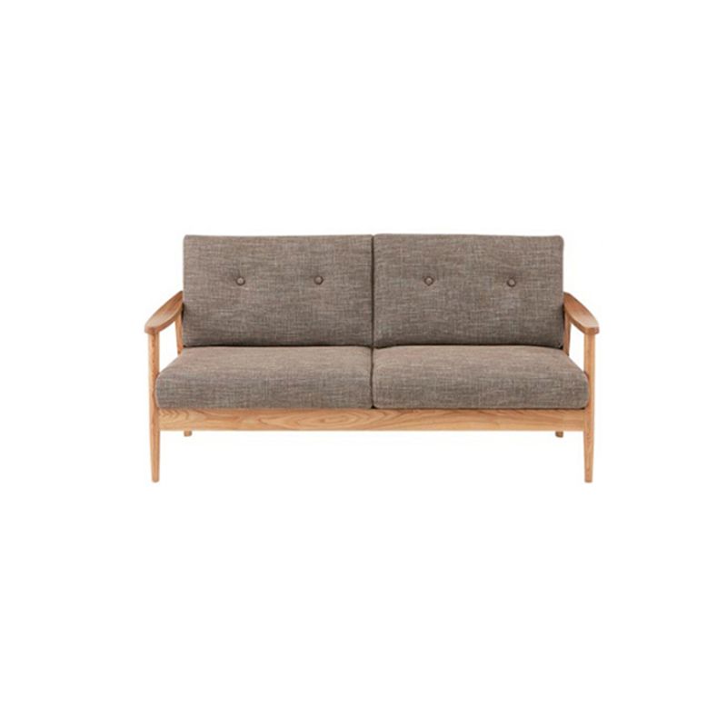 Living Room Contemporary Square Arm Stationary Slipcovered Sofa