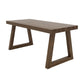Solid Wood Top Dining Table Rectangle Dining Table with Sled Base