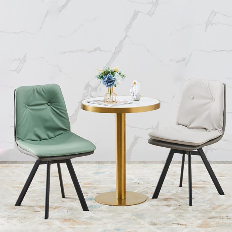Contemporary Style Faux Leather Side Chair Armless Open Back Chairs for Kitchen Clearhalo 'Dining Chairs' 'Dining Tables & Seating' 'dining_chair' 'furn' 'furn_dining_chair' 'Furniture' 'furniture_dining_chair' 'Kitchen & Dining Furniture' 1200x1200_d40dd76a-9cae-4c5a-ab0d-9983c1db9ef8